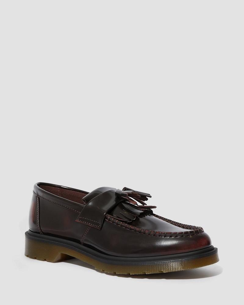 Dr Martens Adrian Arcadia Læder Tassle Loafers Oxford Sko Herre Lyserød Rød | DK 614VRW